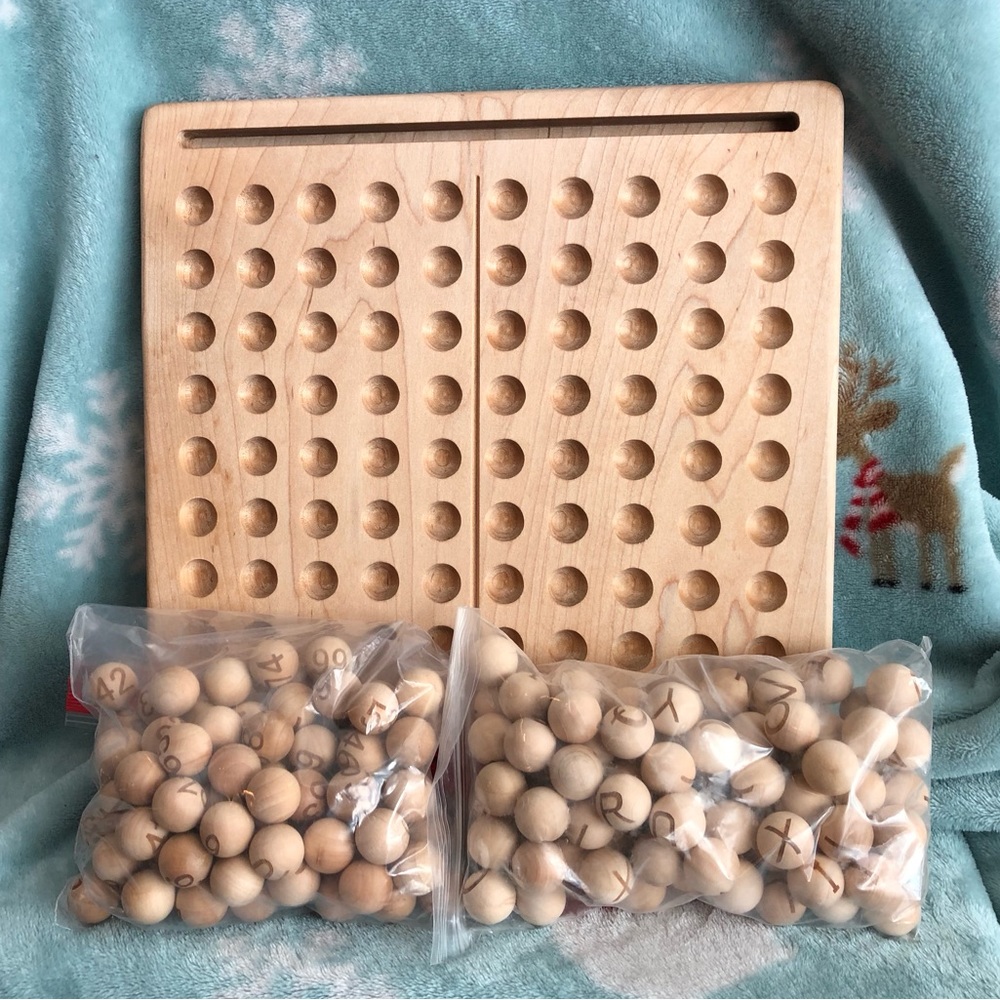 Jack & Link Hundred Frame Counting Board with set of alphabet and number drops